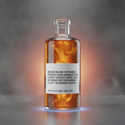 Fluidos de fraturamento com resíduo abaixo de 10%, com viscosidade aparente acima de 50mPa s e desempenho em temperatura de pelo menos 140 graus Celsius