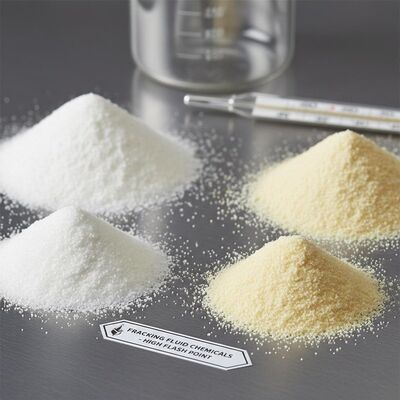 Partículas Brancas ou Amareladas em Pó, Produtos Químicos para Fluidos de Fraturamento Eficazes em Temperaturas de 40°F a 300°F, Ponto de Fulgor Elevado